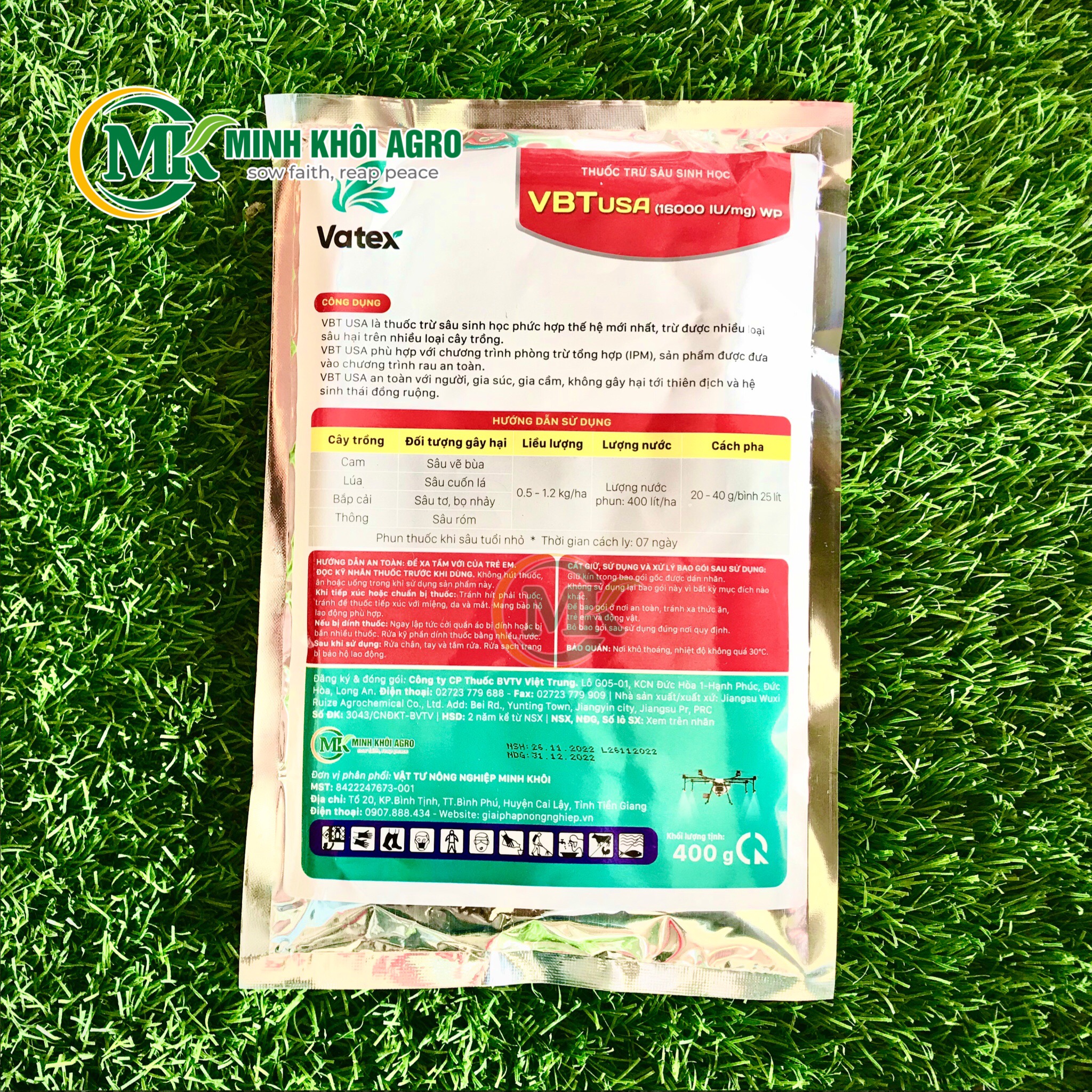 Thuốc trừ sâu sinh học VBT USA - Gói 400g